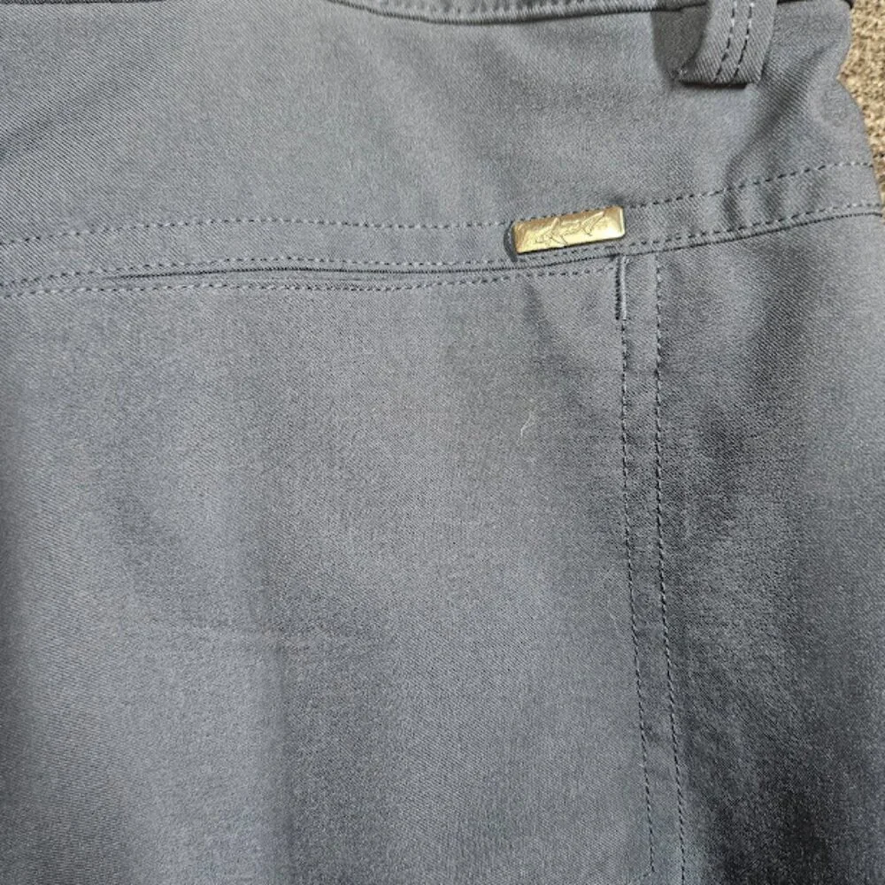 Men's Golf Pants 36x32 Navy 5-Pocket Performance Flat Front Greg‎ Norman